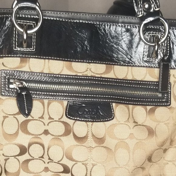 Coach Dark Brown "Penelope" Signature Bag - Picture 4 of 8